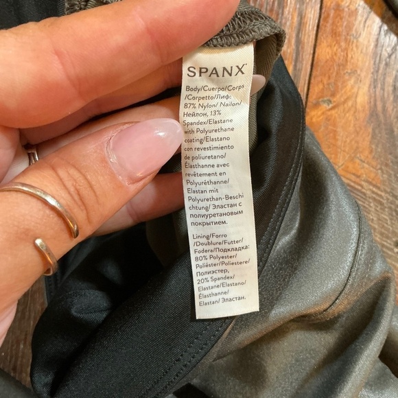 Spanx Faux Leather Leggings Black Pull-On High Rise Size medium - Picture 7 of 11